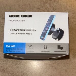 Vacuum Suction Phone Holder - Black